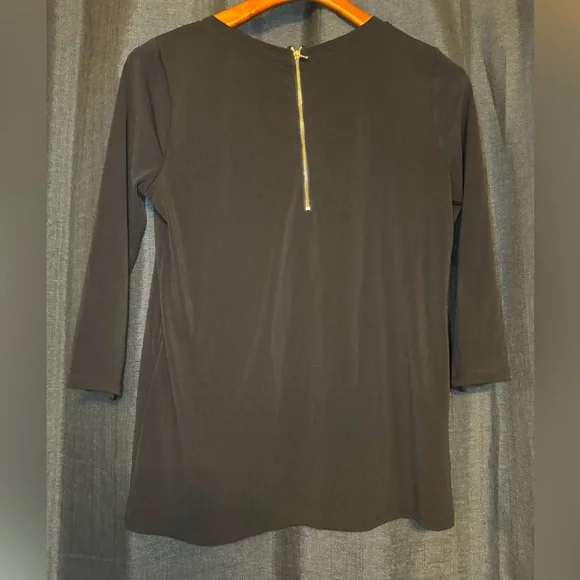 Ann Taylor Classic Navy Blue Long Sleeve Top - Picture 2 of 4